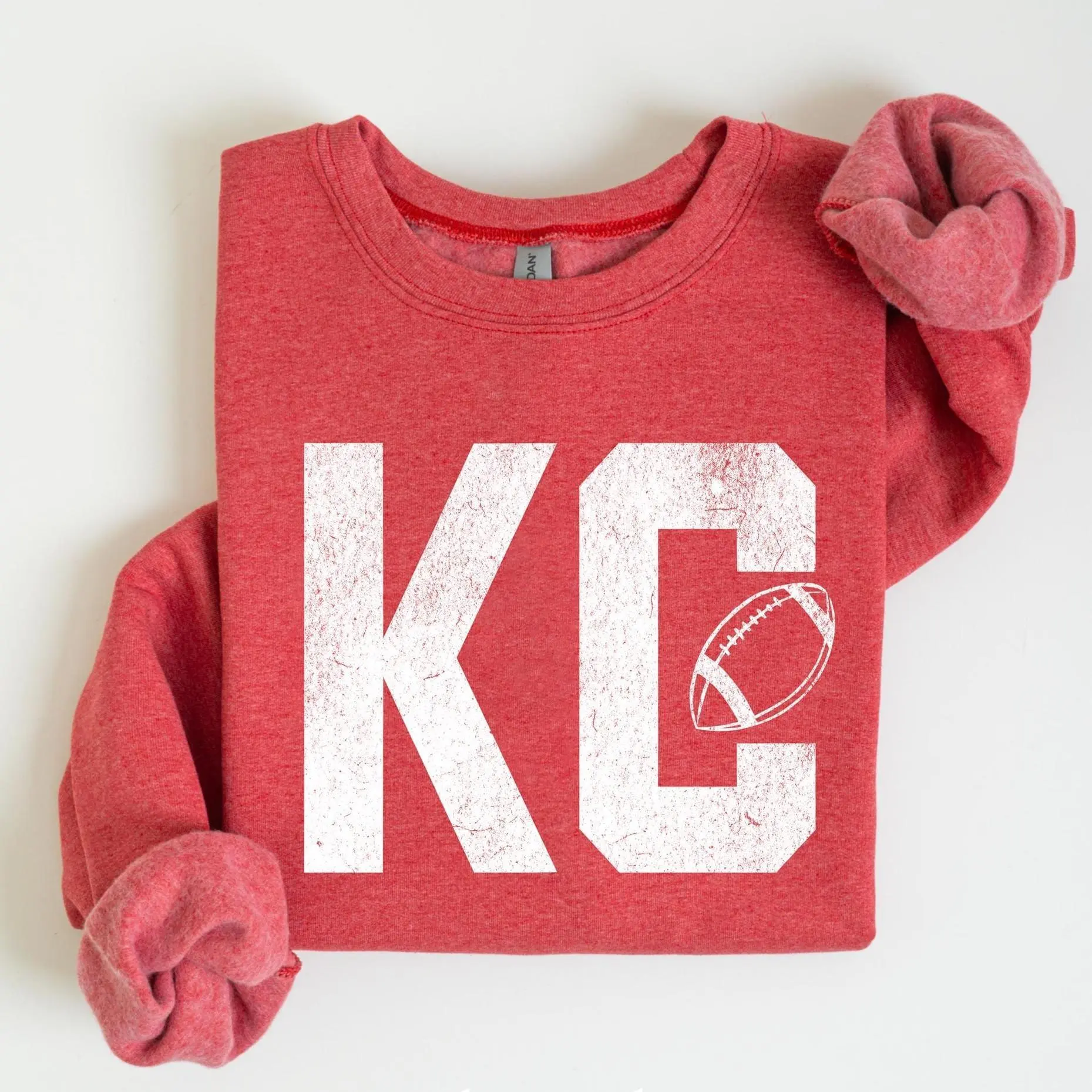 [Sale Up To 50%] Kansa City Football Sweatshirt, Gift Football Fan Sweatshirt Top Menswear Casual Long Sleeve Football Fan Gifts, KC Football Shirt- Gameday Shirt KC Gift for Chiefs