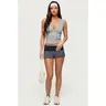 Nour Contrast Striped Foldover Shorts