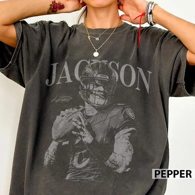 Lamar Jackson Football Comfort Color Shirt, Baltimore Game Day, Football Fan Gift