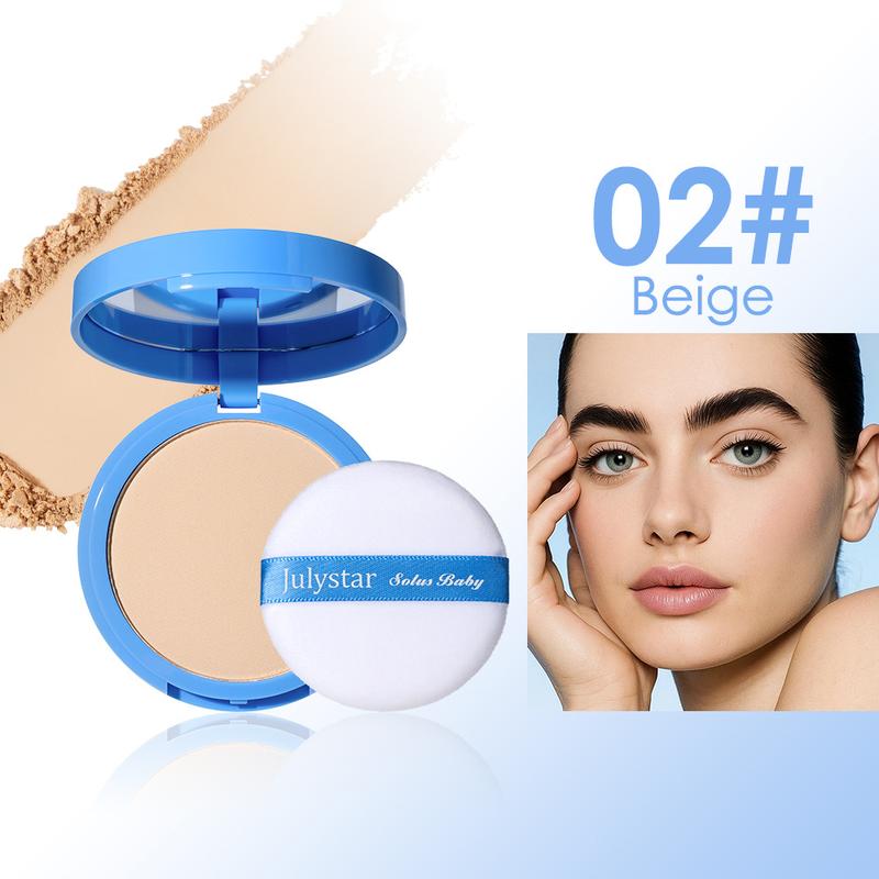 Summer Oil-Control Pressed Powder for Natural Matte Finish, Waterproof Setting Makeup Powder for Long-Lasting Smooth Complexion & Daily Use