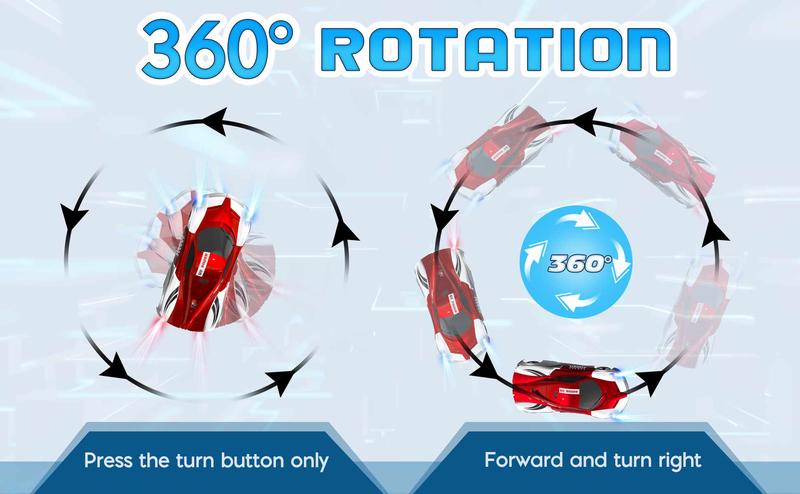 Remote Control Car, RC Cars with LED  Light, Wall Climbing Car, Electric Remote Toys for Kids, VehicleToy for Boys Girls Birthday Gift