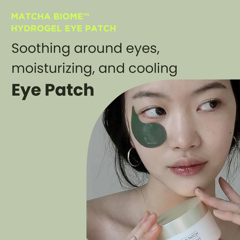 [Heimish] Matcha Biome Hydrogel Eye Patch (1.4g/0.05oz *60pcs) – Cooling, Brightening & Anti-Aging for Puffy Eyes, Dark Circles Springtok Calming