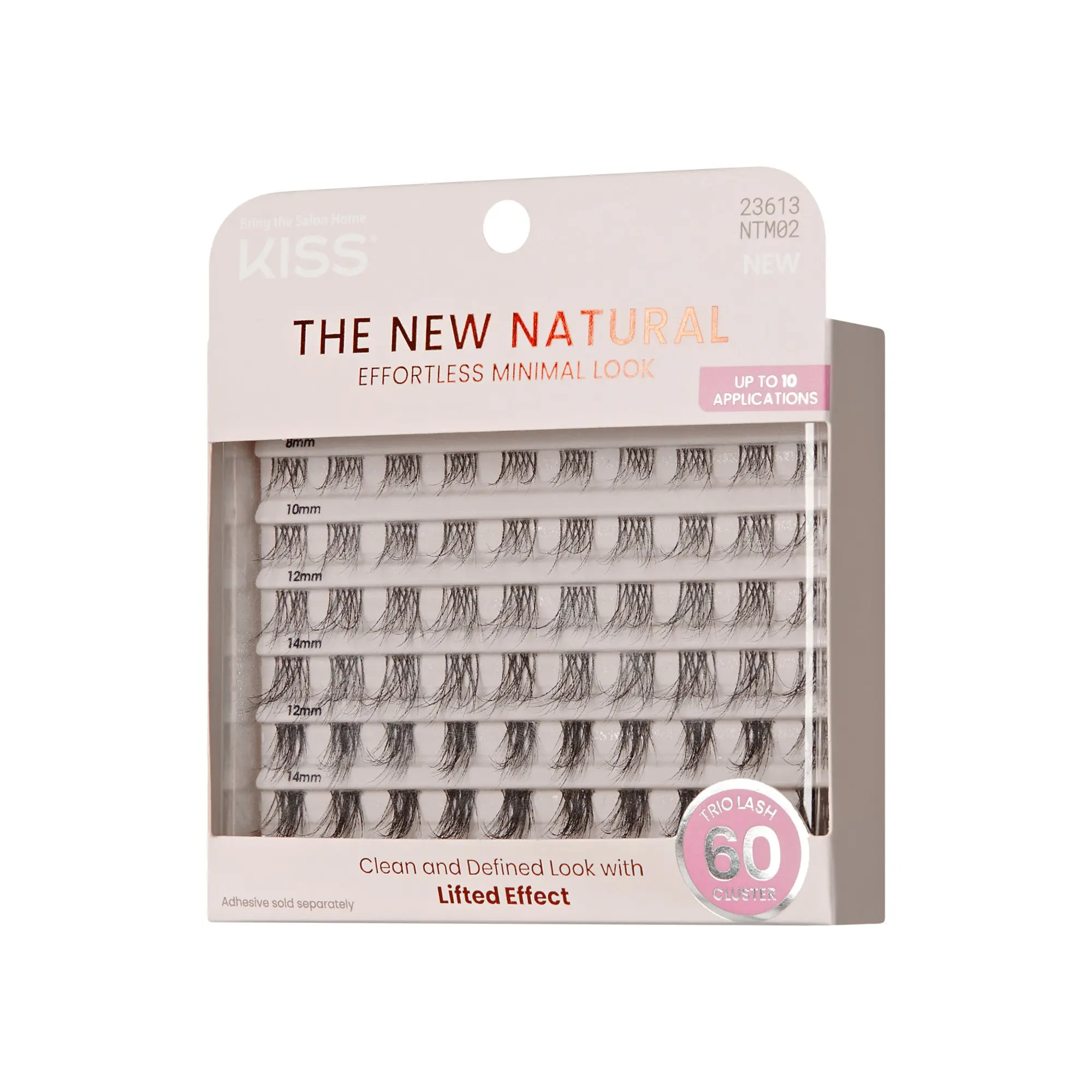Kiss The New Natural Trio Lashes, 60 Count - Nude Blazer