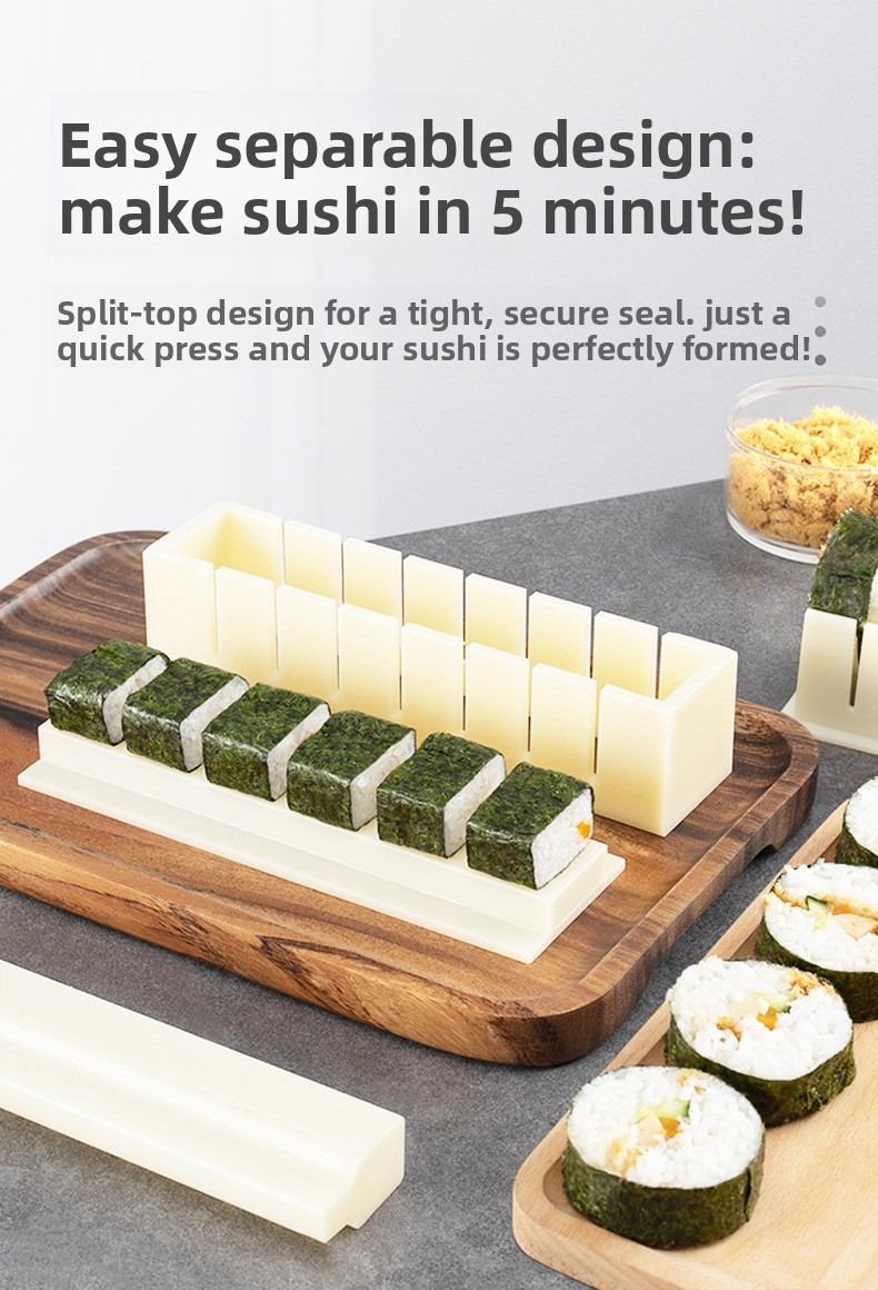 Sushi Mold Household Sushi Tool Set Seaweed Rice Roll Maker Nori Easy Sushi Kit Complete Set for Home Cooking