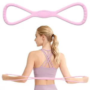 Figure 8 Fitness Resistance Band for Women and Men, Elastic Exercise Bands for Arms Chest and Back, Chest Expander and Yoga Gym Workout Pulling Rope, 8 Word Elastic Tubing for Muscle Training Band for Bodybuilding enthusiast