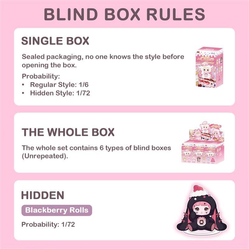 CALEMBOU Nommi× Amarilith A Bite of Sweetheart Series Plush Doll Blind Box V7, Kawaii Stuffed Animals Mystery Box Toys Figures Cute Anime Plushies Collectible Birthday Christmas Gifts for Girls