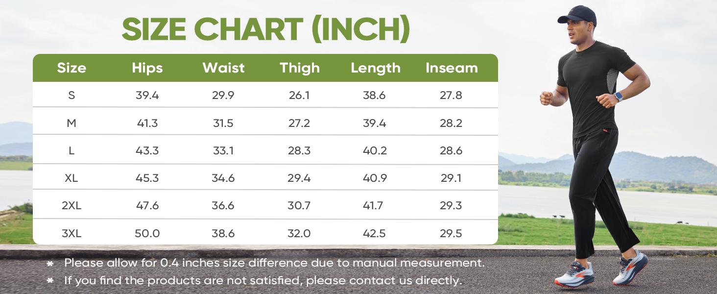 Men's Lightweight Hiking Pants Quick-Dry Water-Proof Sweatpants Joggers with Zipper Pockets for Workout Travel Running