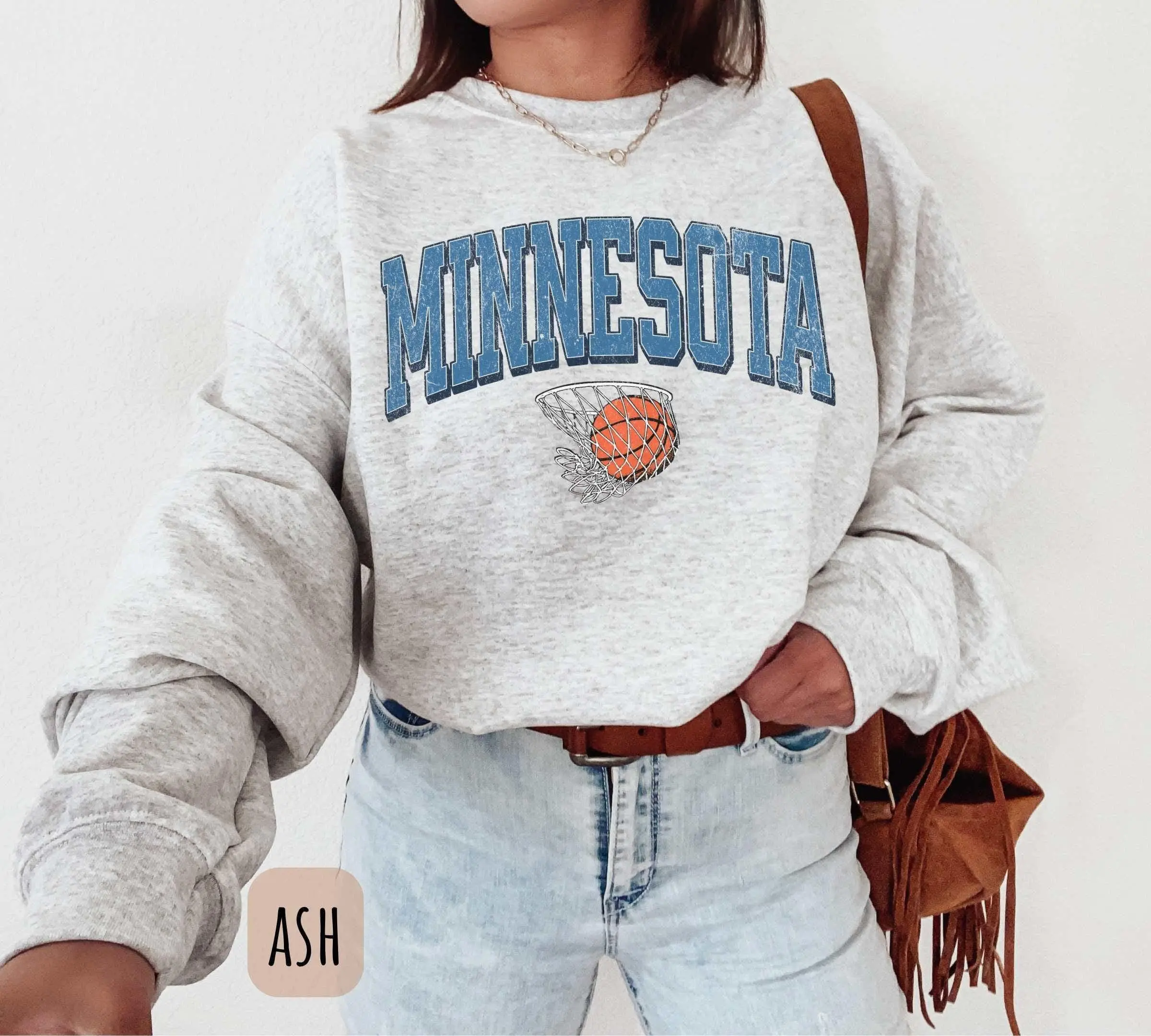 Vintage Minnesota Basketball Sweatshirt | Retro Minnesota T-Shirt or Hoodie for Fans | Playoff Style Game Day Gear