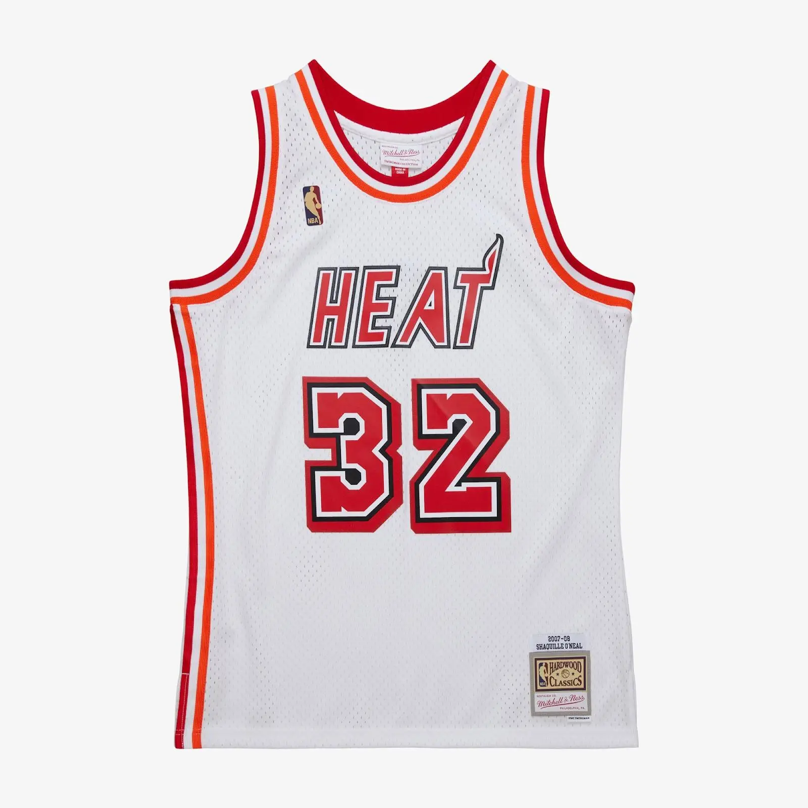 Mitchell & Ness Shaquille O'Neal Miami Heat 2007-08 White Swingman Jersey
