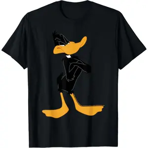Brand Bdhjydb Looney Tunes Daffy Duck Crossed Arms Portrait T-Shirt Cotton Fabric