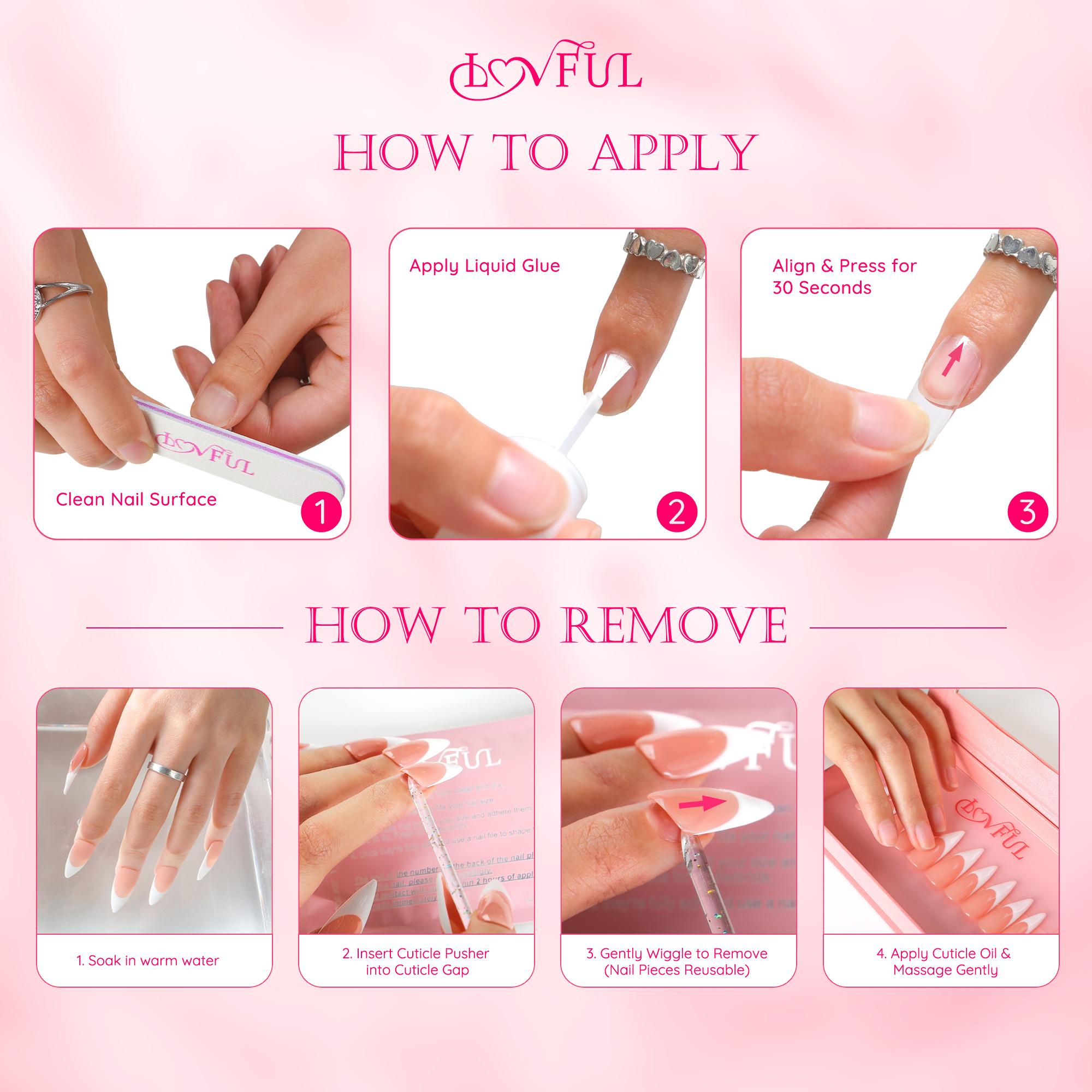 Lovful Square Short Length 0.8'' Cute Handmade Acrylic Press-On Nails Collection|10PCS Reusable,Salon Quality, H12-H314 Glitter Outdoorfun Rhinestones