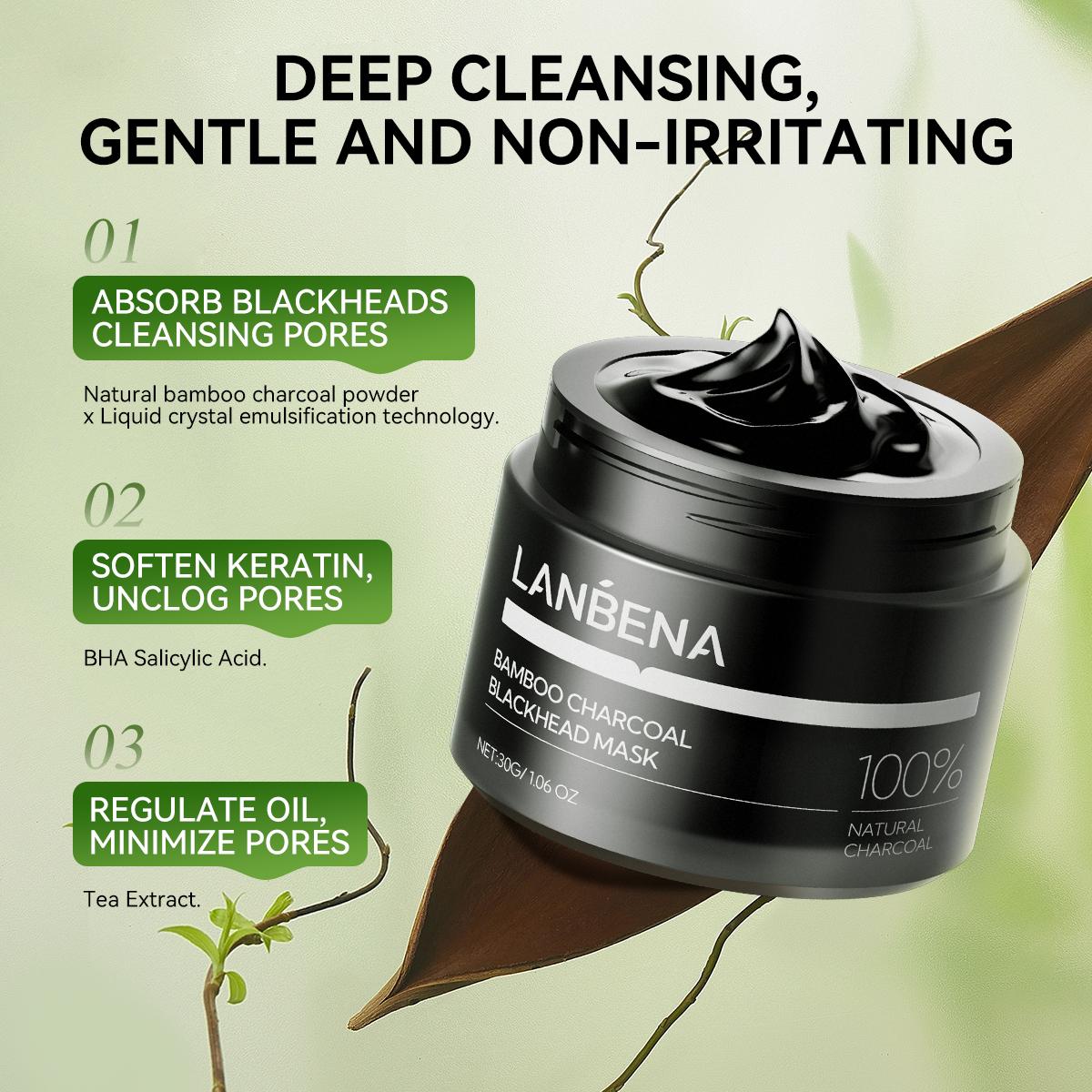 LANBENA Blackhead Remover Peel Off Mask V2.0 with 60 Sheets Paper Strip for Face and Nose Deep Cleansing Nose Strips, Skincare Comfort