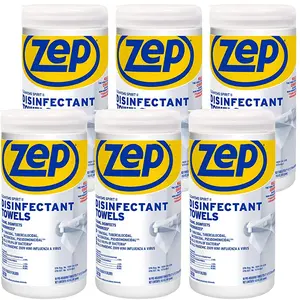 Zep Clean'Ems Spirit II Disinfectant Towels - 80 Towels/Canister
