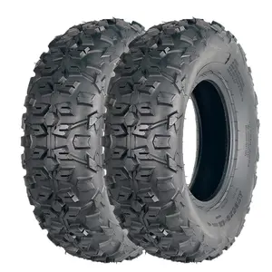 Garvee AT25x8-12 ATV & UTV Tires, All Terrain Off-Road Tires with 12mm Tread Depth, 25x8x12 Size, 6 PR Tubeless, Ideal for Trail and Sand Riding, Set of 2 Tires