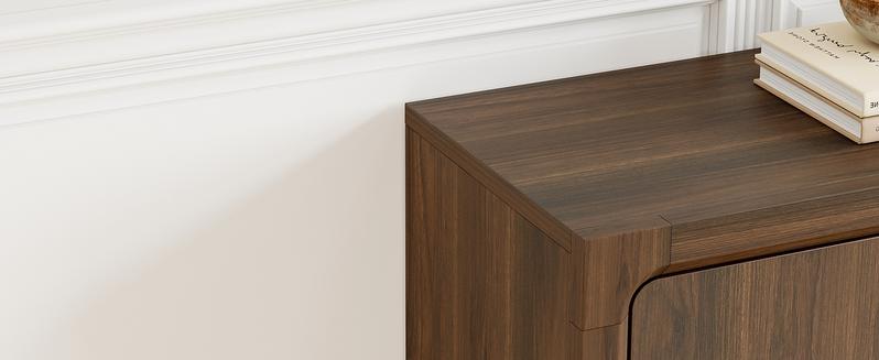 【Valentine's Day gift】ONBRILL 63" Buffet Cabinet with 4 Doors and Adjustable Shelves, Sideboard Buffet Cabinet with Storage, Wood Kitchen Console Table, Modern Coffee Bar for Kitchen, Living Room, Hallway