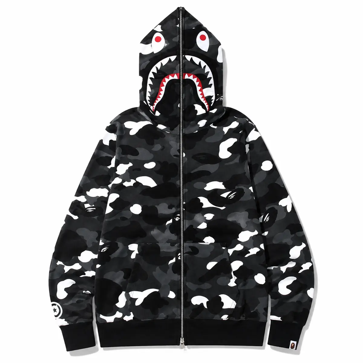BAPE Camo Shark WGM Full-Zip Hoodie City Camo Men Or Women (Glow In The Dark）