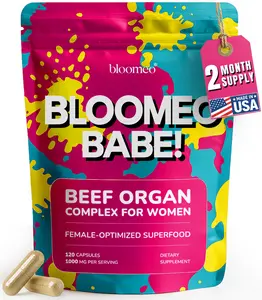 Beef Organ Supplement for Women – 100% Grass Fed Beef Liver, Kidney, Heart & Reproductive Organs – Primal Energy, Immunity, Hormone Balance & Wellness – Bloomeo Babe Queen of Superfoods