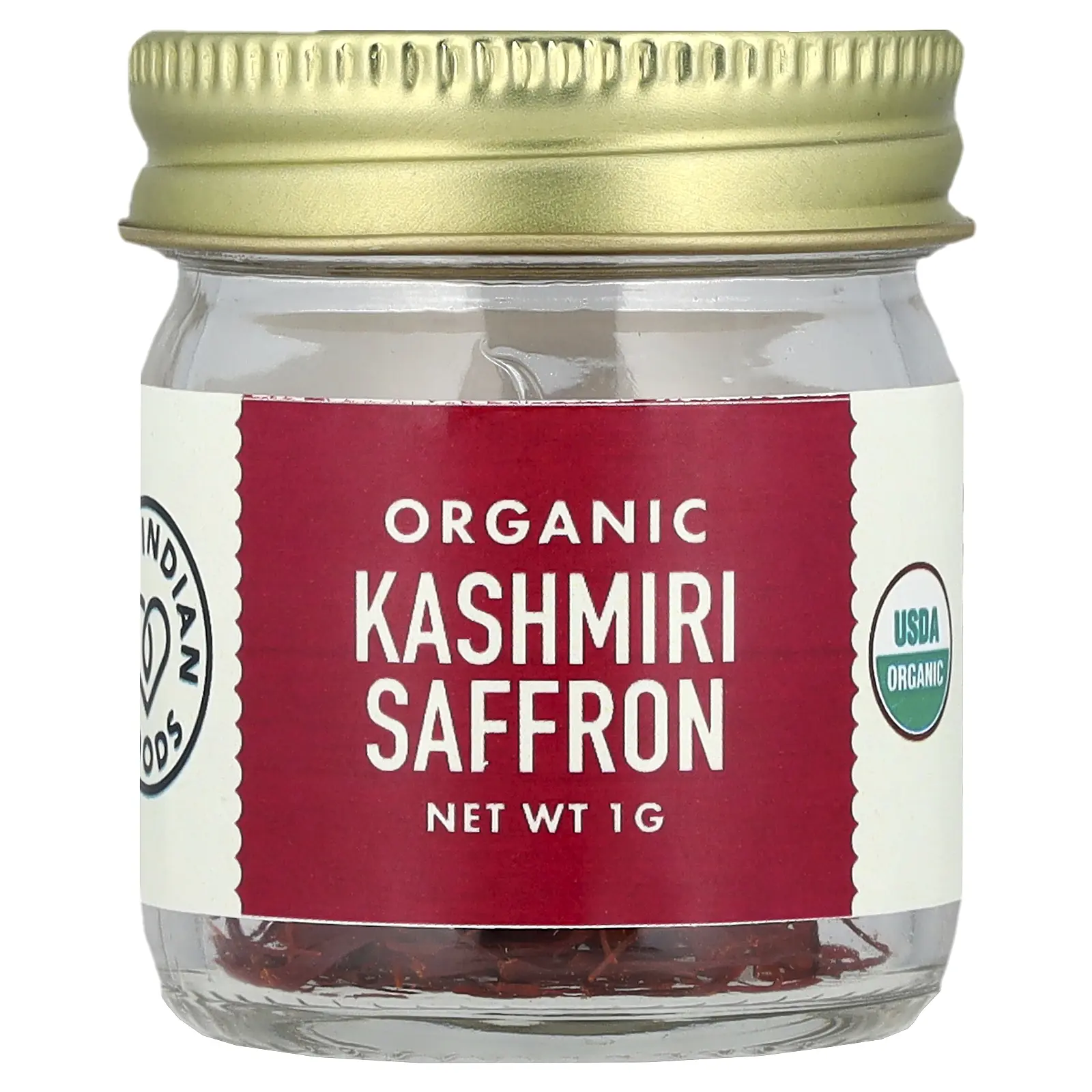 Pure Indian Foods Organic Kashmiri Saffron , 1 g