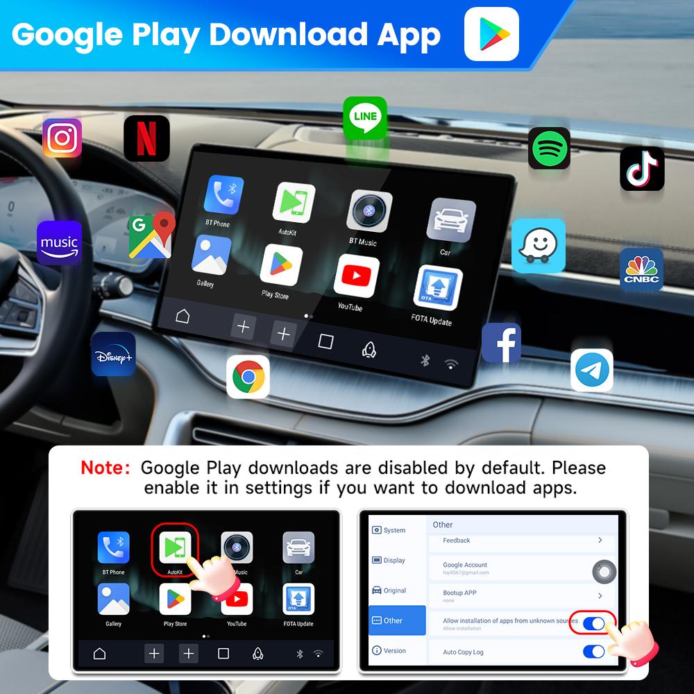 2026 android carplay ai box fit for factory carplay cars support YouTube netflix tv adapter screen