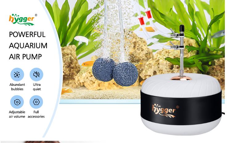 hygger 3W/8W Aquarium Air Pump, Powerful 50GPH/140GPH Adjustable Fish Tank Aerator, Ultra Quiet Oxygen Pump Aquarium Bubbler with Accessories for up to 300 Gallon Tank Aquarium Bubble Tube hygger 3W/8W Aquarium Air Pump, Powerful 50GPH/140GPH Adjustable Fish Tank Aerator, Ultra Quiet Oxygen Pump Aquarium Bubbler with Accessories for up to 300 Gallon Tank Aquarium Bubble Tube