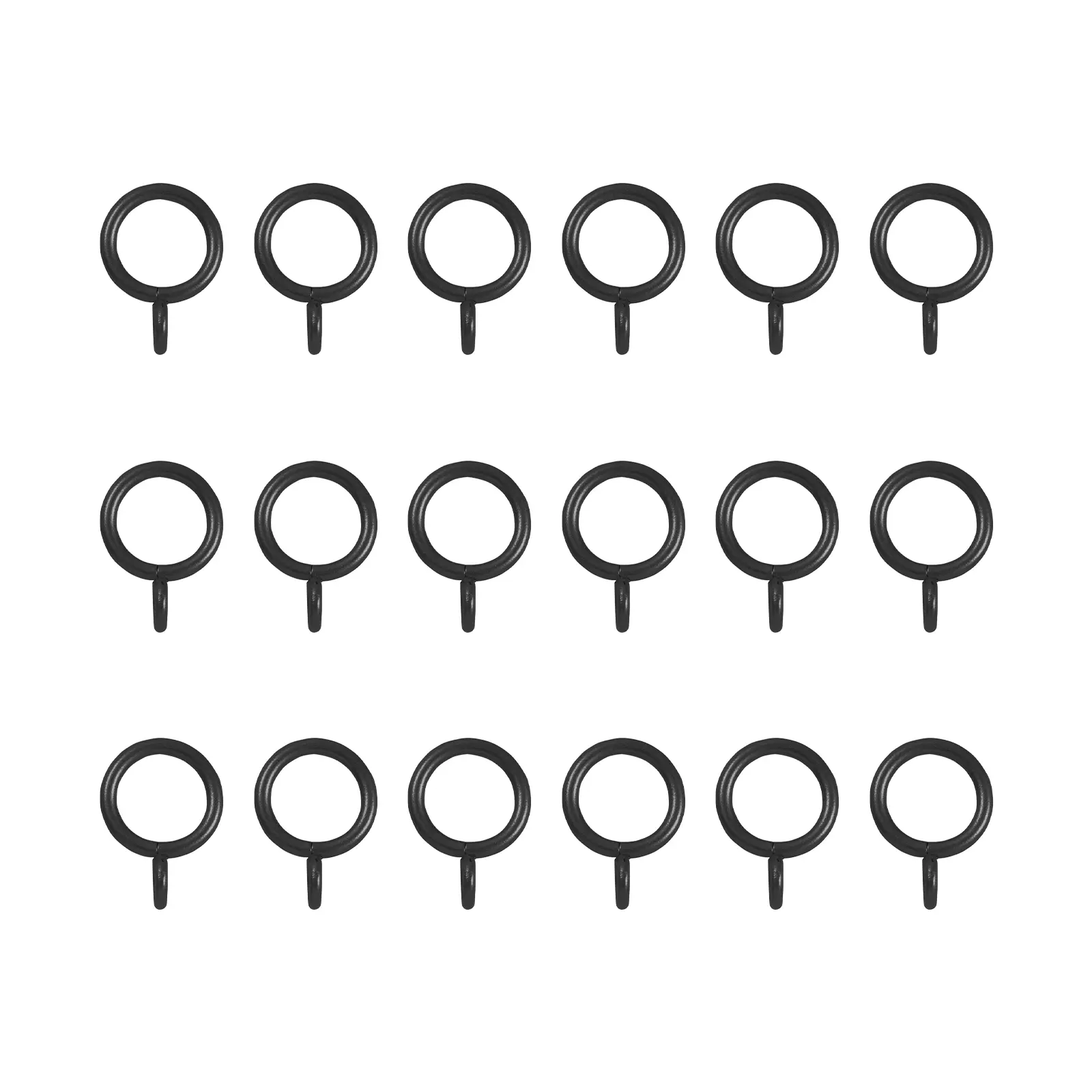 TWOPAGES Milo Collection Warm Gold & Black Eyelet Curtain Rings - 18-Pack Metal Grommets Glide Curtain Rings, Summerwins Deals