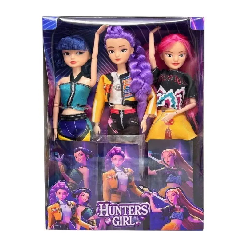 【New Year Gift】Kpop Dolls 11.5 Inch 12 Joints Movable Anime Action Figures | Rumi/Mira/Zoey Collectibles | Desk Display Playable Dolls for Fans & Kids