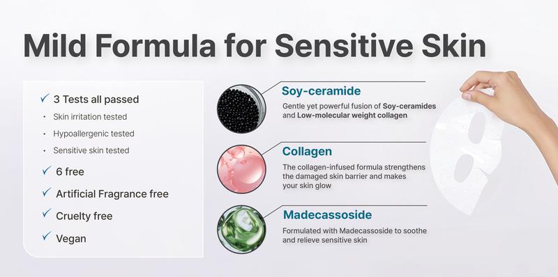 ILLIYOON Ceramide Ato Concentrate Gel Mask | Overnight Facial Mask for Glass Skin Glow, Collagen & Soy-Ceramide with Hyaluronic Acid, Korean Pore Tightening, Hypoallergenic, Vegan Certified, 1.19 oz X 4ea