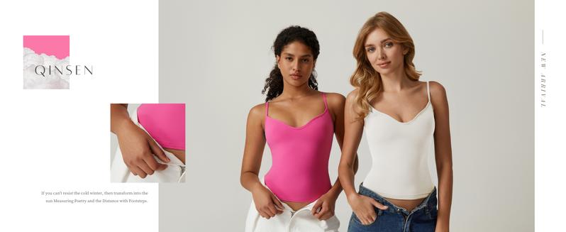 QINSEN Sexy Womens Sweetheart Neck Sleeveless Tank Spaghetti Strap Slim Fit Crop Tops Basic Comfort