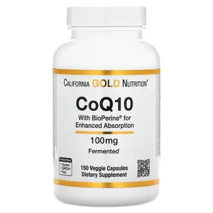 California Gold Nutrition CoQ10, Ubiquinone USP with Bioperine® Black Pepper Extract, Enhanced Bioavailability, 100 mg, 150 Veggie Capsules