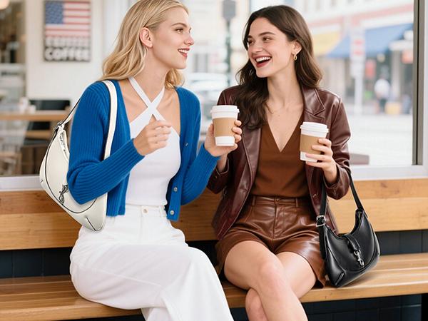 CLUCI HolidayHaul Fall Shoulder Bag for Women, Soft Vegan Leather Small Purses with Adjustable Strap, Stylish Hobo Handbags