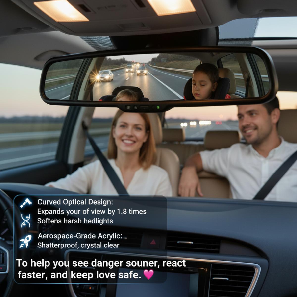 12.6-Inch Clip-On Rearview Mirror Wide-Angle Convex Anti-Glare Reduces Blind Spots Universal Fit for Cars SUVs & Trucks Enhanced Vision Safety 12.6-Inch Clip-On Rearview Mirror Wide-Angle Convex Anti-Glare Reduces Blind Spots Universal Fit for Cars SUVs & Trucks Enhanced Vision Safety