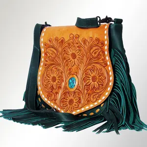 American Darling Messenger Hand Tooled Genuine Leather Women Bag Western Handbag Purse