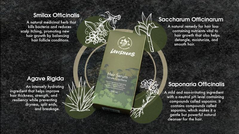 Lavisherb Hair serum | Revitalize Repair Hair Loss Excessive Scalp Sebum Greasy Hair All Natural Ingredients - 200ml