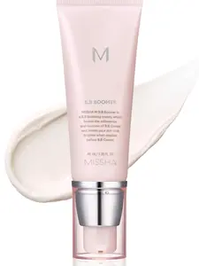MISSHA M BB Boomer Primer for Face I Creamy-Soft, Illuminating Makeup Primer for Dewy Finish, Hydrating Radiant Cream, Moisturizing Makeup Base, Glass Skin, 1.35 Fl oz/40ml