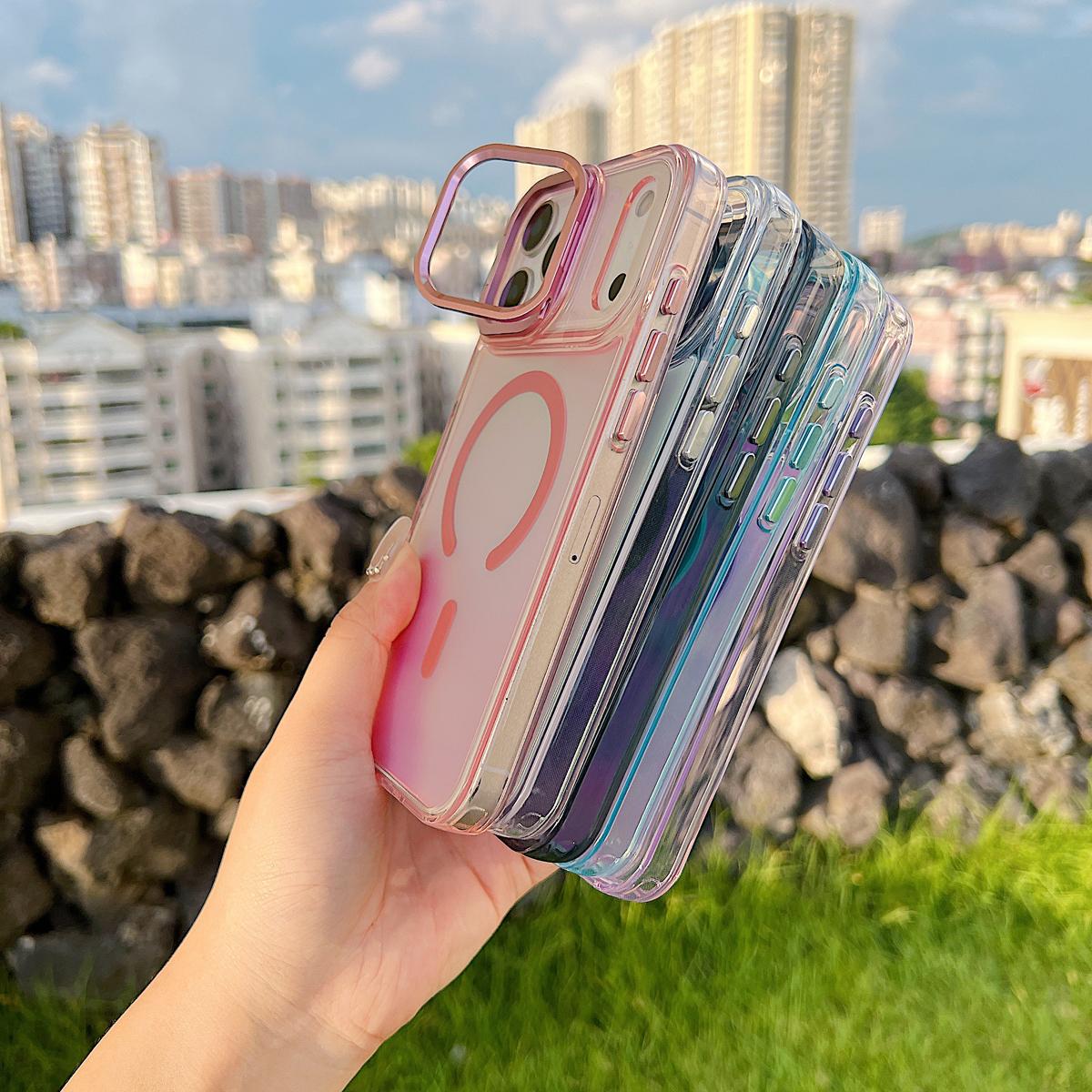 For iPhone 17 Pro Max/17 Air 16 15 Pro Max 14 13Pro/Plus Case Luxury Soft TPU Slim Translucent Matte Magnetic Wireless Charging Shockproof Cover