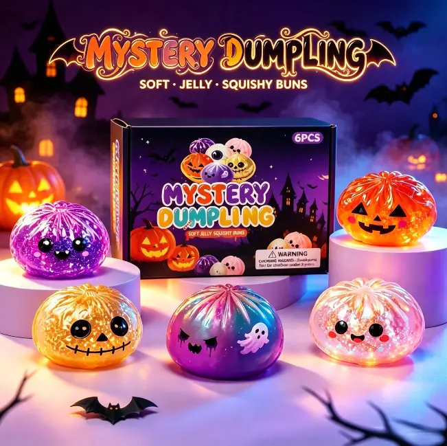 Cute Halloween Scary Ghost Maruko Squeeze Toy Set, 1pcs Portable Stress-Relief Hand Squeeze Toy, Halloween Party Treat Bag Fillers Holiday Gifts, Priority Shipping; Any Questions None (Phone Selfie Accessories Companion)