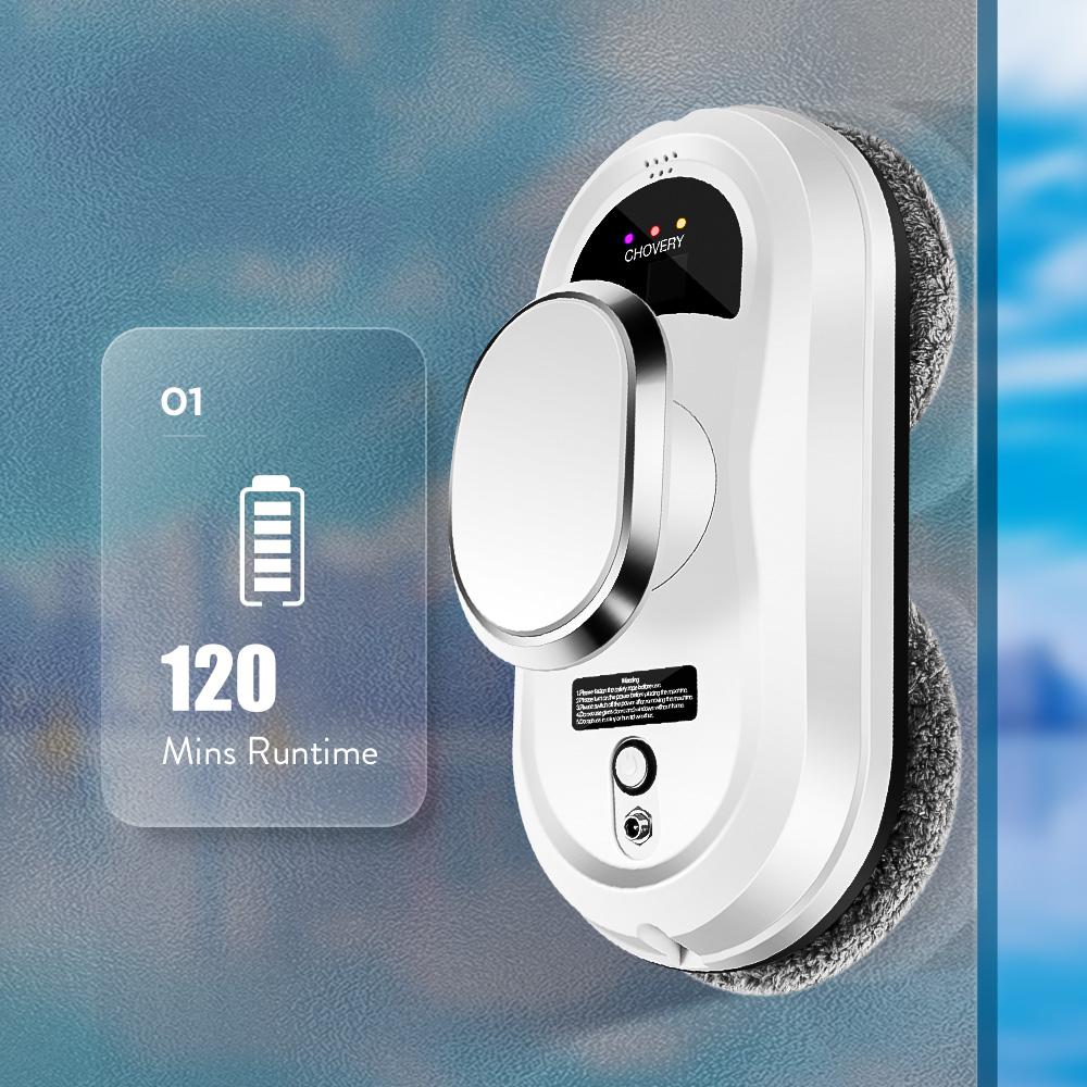 Smart Glass Cleaning Robot with 5600Pa Super Suction and Remote Control for Windows/Tiles/Doors