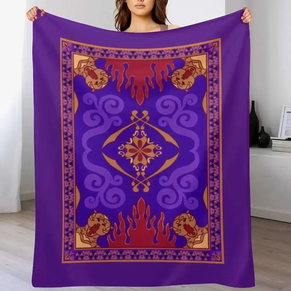 Aladdin  Magic Carpet Throw Blanket  Soft Funny Throw Blanket Cozy Lightweight Plush Portable Cover Blanket For Sofa,Warm Gift For Birthday,Christmas,Multiple Blanket