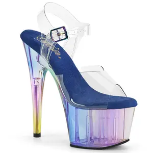 Pleaser Adore-708HT Women's Fashion Heeled Sandals, High Heels Footwear with Rainbow Sole