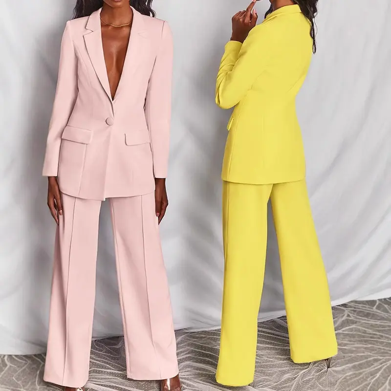 Stylish 2-Piece Blazer Set Women's Casual-Professional