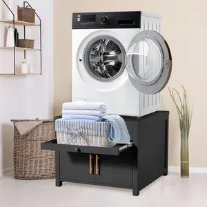 Laundry Pedestal 700 LBS Capacity Washer and Dryer Stand, Shock-Proof Design, White, 29"L x 29"W x 23"H Durable Appliances
