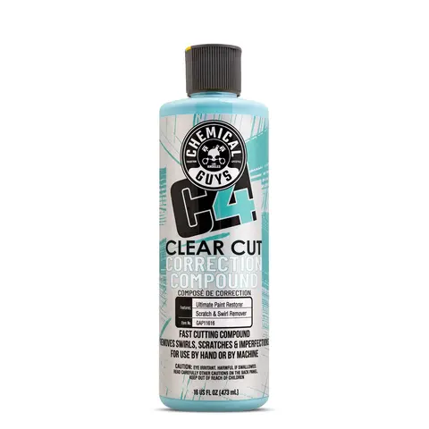 CHEMICAL GUYS C4 Liquid Cut Correction Compound Paste (16oz) - Car Detailing Accessory, Moderate Abrasive, Fast Cutting Car Scratch Repair, Clears 1200+ Grit Marks, Fixes Medium Scratches/Water Spots/Etching, Less Swirls Left, Ensures Coating Bonds