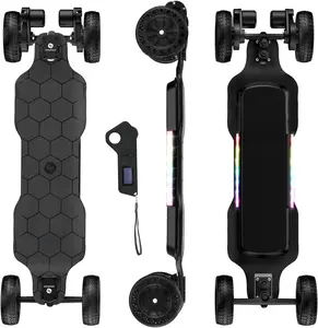 【New-in】Electric Skateboard with Battery & Remote Control, 30MPH/12MPH Max Speed, 3000W/1200W, Powerful Electric Longboard for Adults ＆Teens