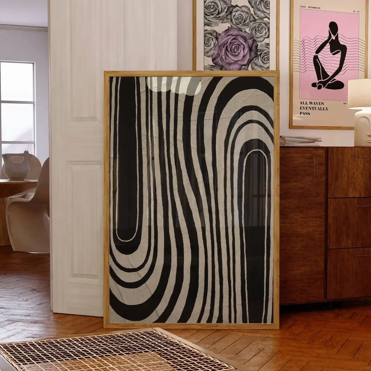 70s Psychedelic Aura Print: Funky Y2k Wall Decor U