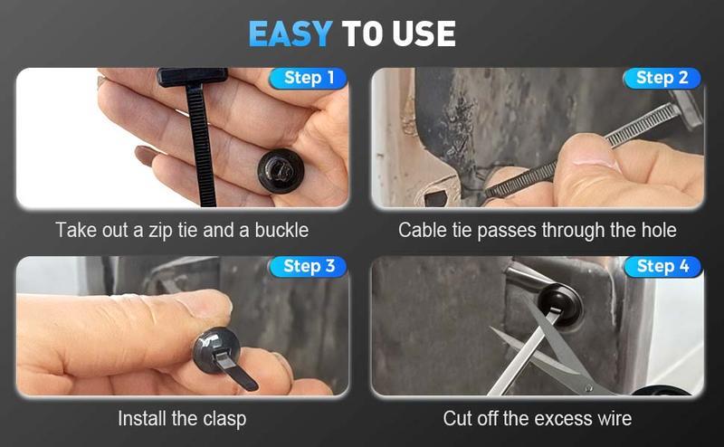 50-pack of universal nylon cable ties, heavy-duty self-locking nylon cable tie fasteners, multi-purpose plastic cable tie tools, suitable for routine automotive repairs.