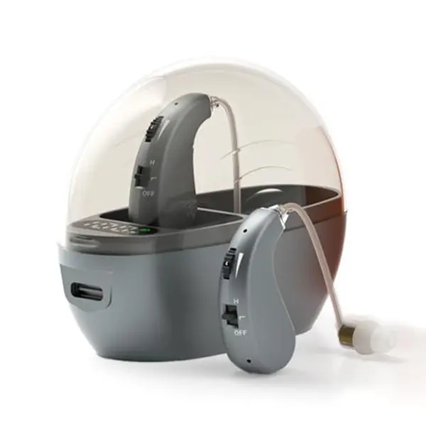 Hearing Aids for Seniors, Hearing Aids Rechargeable with Noise Cancelling and Volume Control, Hearing Amplifier for Adults Hearing Loss, Portable Behind-the-Ear Hearing Aid Headphones