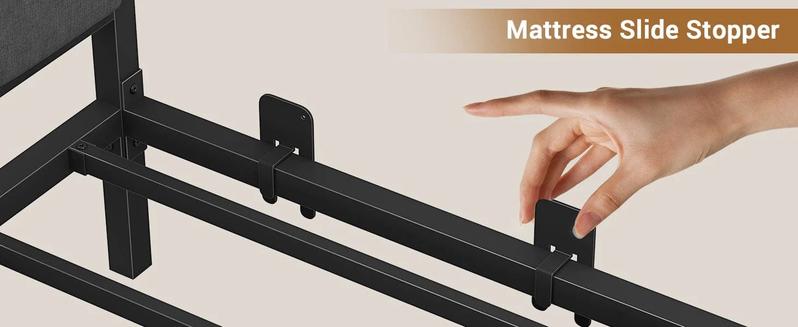 Sikaic LED Daybed with Line Fabric Upholstered Fence and Charging Station Gray Modern Corner Bed Frame with Storage Drawers Kids Bed Unit with LED Light