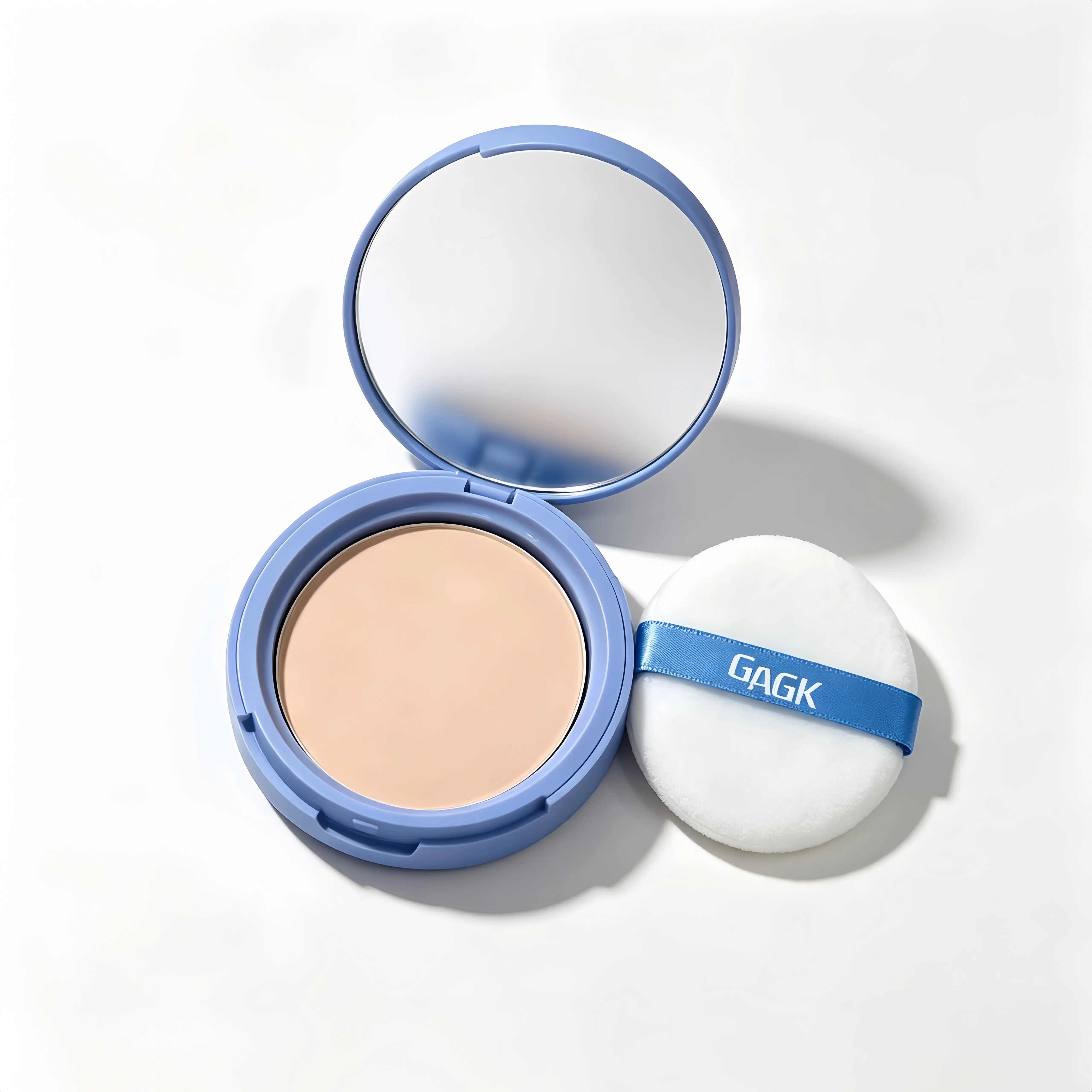 GAGK Matte Pressed Finishing Powder, Daily Oil Control Blurring Setting Powder, Fine-Texture Creaseless Finish with Mirror & Puff for On-the-Go Makeup