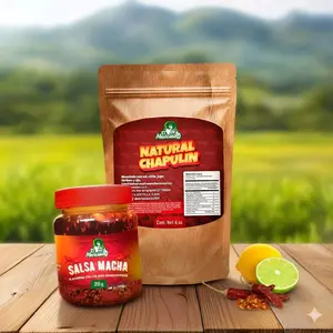 ElMexicanito: CHAPULIN COMBO: 1 Natural Chapuline Ajo Con Chile De Arbol, 1 Salsa Macha Con Chapulin