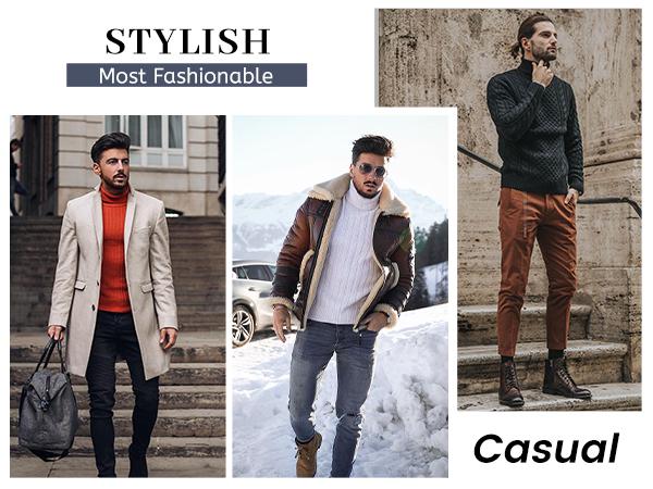 COOFANDY Men's Knitwear Slim Fit Turtleneck Sweater Casual Twist Patterned Pullover Knitted Sweaters Gift Ideas COOFANDY Men's Knitwear Slim Fit Turtleneck Sweater Casual Twist Patterned Pullover Knitted Sweaters Gift Ideas